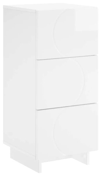 Komoda Bijela visokog sjaja 33.5 x 34.5 x 75 cm - Bijela visokog sjaja