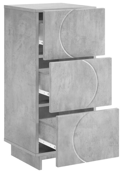 Komoda Betonska siva 33.5 x 34.5 x 75 cm Konstruirano drvo - Betonska siva