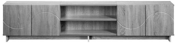 TV stalak 180 x 34 5 x 40 cm Siva Sonoma Konstruirano drvo - Siva Sonoma 179.5 x 34.5 x 40 cm