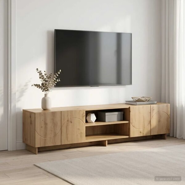 TV stalak 180 x 34 5 x 40 cm Hrast artisan Konstruirano drvo - Hrast artisan 179.5 x 34.5 x 40 cm