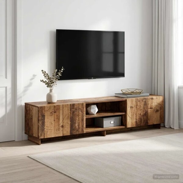 TV stalak 180 x 34 5 x 40 cm Staro drvo Konstruirano drvo - Staro drvo 179.5 x 34.5 x 40 cm