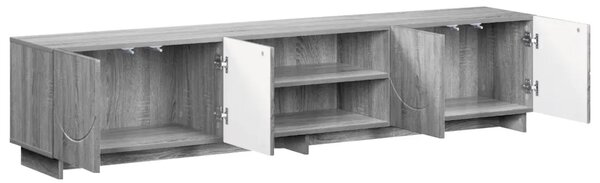 TV stalak 180 x 34 5 x 40 cm Siva Sonoma Konstruirano drvo - Siva Sonoma 179.5 x 34.5 x 40 cm