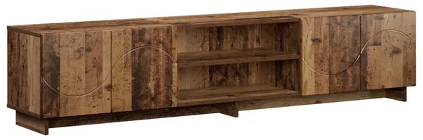 TV stalak 180 x 34 5 x 40 cm Staro drvo Konstruirano drvo - Staro drvo 179.5 x 34.5 x 40 cm