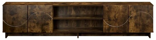 TV stalak 180 x 34 5 x 40 cm Dimljeni hrast Konstruirano drvo - Dimljeni hrast 179.5 x 34.5 x 40 cm