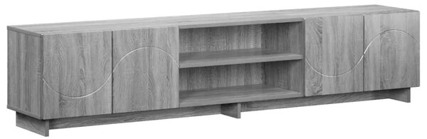 TV stalak 180 x 34 5 x 40 cm Siva Sonoma Konstruirano drvo - Siva Sonoma 179.5 x 34.5 x 40 cm