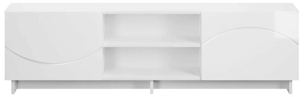 TV stalak 140 x 34 5 x 40 cm Bijela visokog sjaja - Bijela visokog sjaja 140 x 34 5 x 40 cm