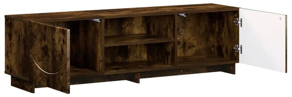 TV stalak 140 x 34 5 x 40 cm Dimljeni hrast Konstruirano drvo - Dimljeni hrast 140 x 34 5 x 40 cm