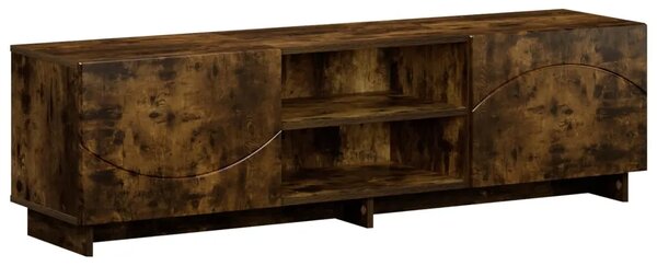 TV stalak 140 x 34 5 x 40 cm Dimljeni hrast Konstruirano drvo - Dimljeni hrast 140 x 34 5 x 40 cm