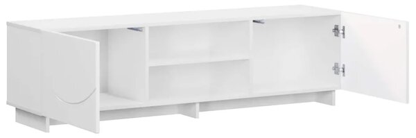 TV stalak 140 x 34 5 x 40 cm Bijela visokog sjaja - Bijela visokog sjaja 140 x 34 5 x 40 cm