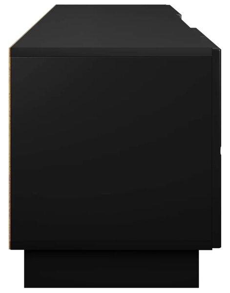 TV stalak 180 x 34 5 x 40 cm Crna Konstruirano drvo - Crna 179.5 x 34.5 x 40 cm