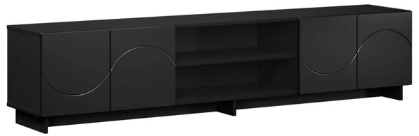 TV stalak 180 x 34 5 x 40 cm Crna Konstruirano drvo - Crna 179.5 x 34.5 x 40 cm