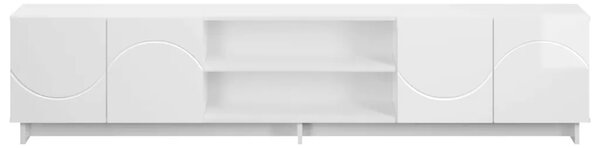 TV stalak 180 x 34 5 x 40 cm Bijela visokog sjaja - Bijela visokog sjaja 179.5 x 34.5 x 40 cm