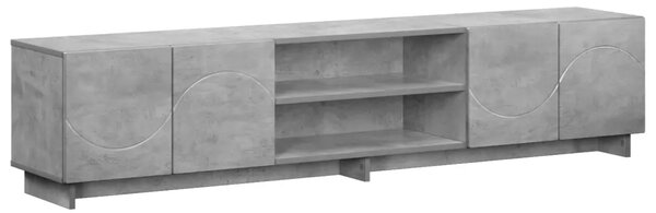 TV stalak 180 x 34 5 x 40 cm Betonska siva Konstruirano drvo - Betonska siva 179.5 x 34.5 x 40 cm