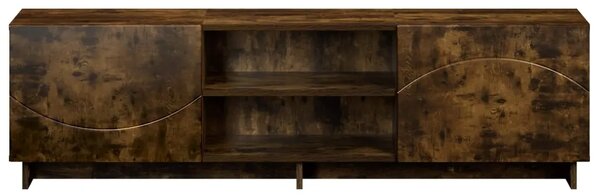 TV stalak 140 x 34 5 x 40 cm Dimljeni hrast Konstruirano drvo - Dimljeni hrast 140 x 34 5 x 40 cm