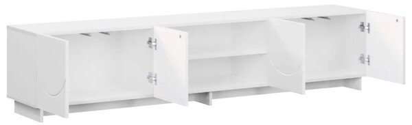 TV stalak 180 x 34 5 x 40 cm Bijela visokog sjaja - Bijela visokog sjaja 179.5 x 34.5 x 40 cm