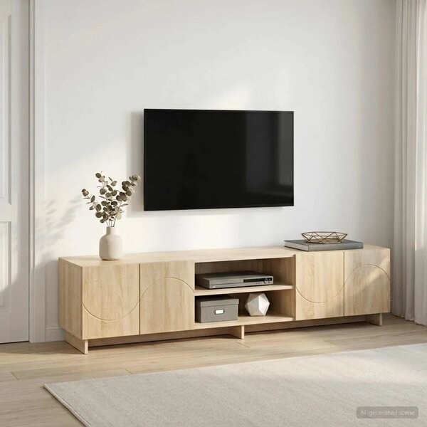 TV stalak 180 x 34 5 x 40 cm Hrast sonoma Konstruirano drvo - Hrast sonoma 179.5 x 34.5 x 40 cm