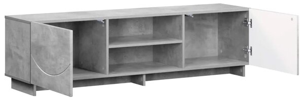 TV stalak 140 x 34 5 x 40 cm Betonska siva Konstruirano drvo - Betonska siva 140 x 34 5 x 40 cm