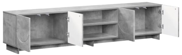 TV stalak 180 x 34 5 x 40 cm Betonska siva Konstruirano drvo - Betonska siva 179.5 x 34.5 x 40 cm