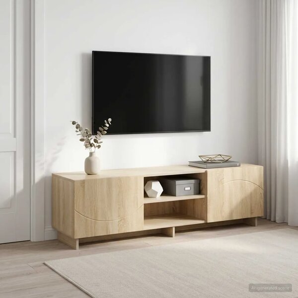 TV stalak 140 x 34 5 x 40 cm Hrast sonoma Konstruirano drvo - Hrast sonoma 140 x 34 5 x 40 cm