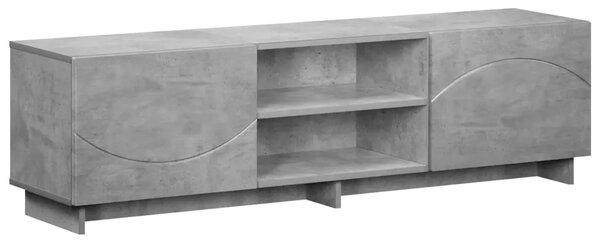 TV stalak 140 x 34 5 x 40 cm Betonska siva Konstruirano drvo - Betonska siva 140 x 34 5 x 40 cm