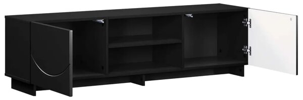 TV stalak 140 x 34.5 x 40 cm Crna Konstruirano drvo - Crna 140 x 34.5 x 40 cm