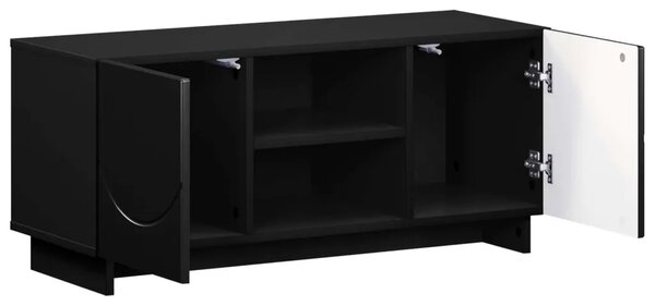 TV stalak 90 x 34 5 x 40 cm Crna Konstruirano drvo - Crna 90 x 34 5 x 40 cm