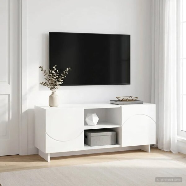TV stalak 90 x 34 5 x 40 cm Bijela Konstruirano drvo - Bijela 90 x 34 5 x 40 cm