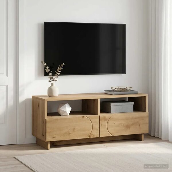 TV stalak 90 x 34.5 x 40 cm Hrast artisan Konstruirano drvo - Hrast artisan 90 x 34.5 x 40 cm