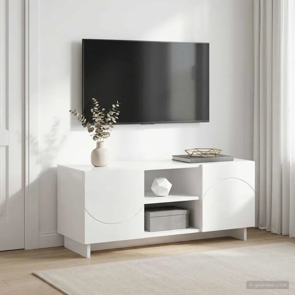 TV stalak 90 x 34.5 x 40 cm Bijela visokog sjaja - Bijela visokog sjaja 90 x 34.5 x 40 cm