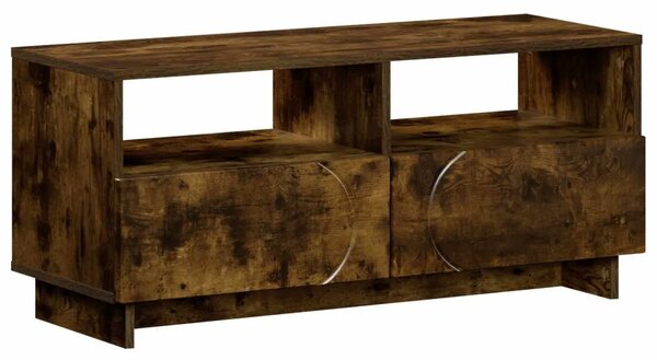 TV stalak 90 x 34 5 x 40 cm Dimljeni hrast Konstruirano drvo - Dimljeni hrast 90 x 34 5 x 40 cm