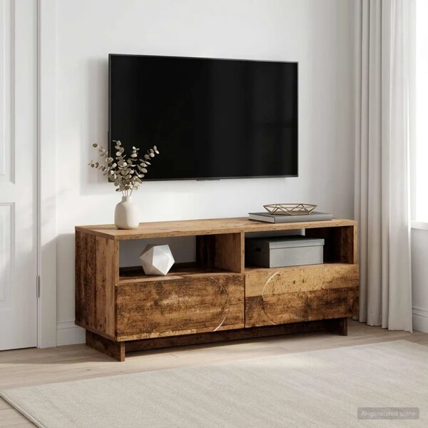TV stalak 90 x 34.5 x 40 cm Staro drvo Konstruirano drvo - Staro drvo 90 x 34.5 x 40 cm