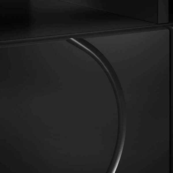 TV stalak 90 x 34 5 x 40 cm Crna Konstruirano drvo - Crna 90 x 34 5 x 40 cm