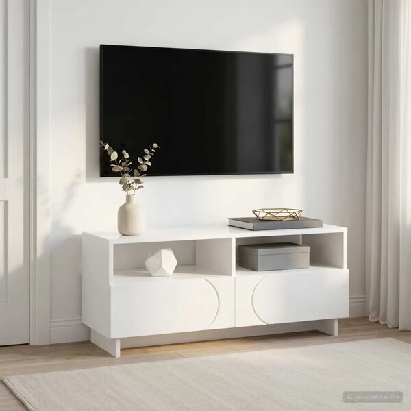 TV stalak 90 x 34.5 x 40 cm Bijela visokog sjaja - Bijela visokog sjaja 90 x 34.5 x 40 cm