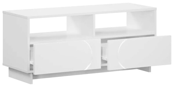 TV stalak 90 x 34.5 x 40 cm Bijela Konstruirano drvo - Bijela 90 x 34.5 x 40 cm