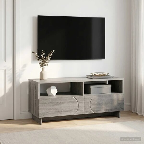 TV stalak 90 x 34.5 x 40 cm Siva Sonoma Konstruirano drvo - Siva Sonoma 90 x 34.5 x 40 cm