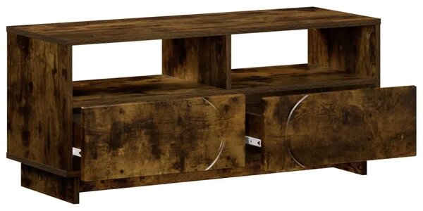 TV stalak 90 x 34 5 x 40 cm Dimljeni hrast Konstruirano drvo - Dimljeni hrast 90 x 34 5 x 40 cm