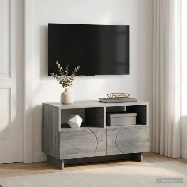 TV stalak 60 x 34 5 x 40 cm Siva Sonoma Konstruirano drvo - Siva Sonoma 60 x 34 5 x 40 cm