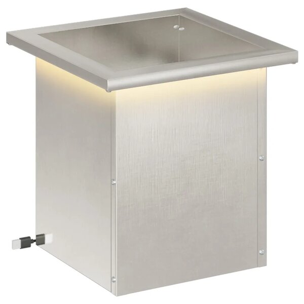 Vrtna posuda za sadnju s LED svjetlom Srebrna 30 x 30 x 30 cm - Nehrđajući čelik 30 x 30 x 30 cm 1