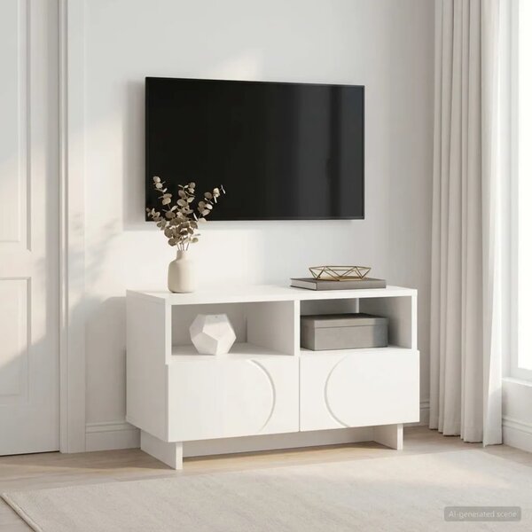 TV stalak 60 x 34.5 x 40 cm Bijela Konstruirano drvo - Bijela 60 x 34.5 x 40 cm