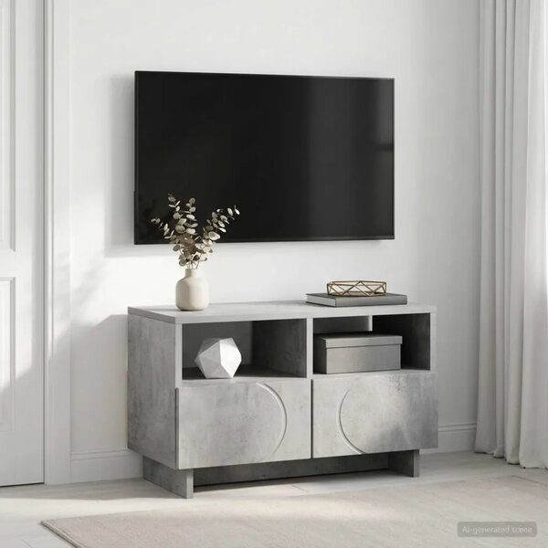 TV stalak 60 x 34.5 x 40 cm Betonska siva Konstruirano drvo - Betonska siva 60 x 34.5 x 40 cm