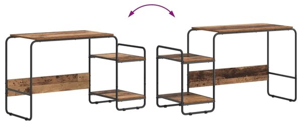 Stol s pohranom Staro drvo 131.5 x 50 x 75.5 cm - Staro drvo