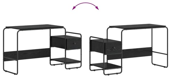 Stol s pohranom Crni hrast 131.5 x 50 x 75.5 cm - Crni hrast