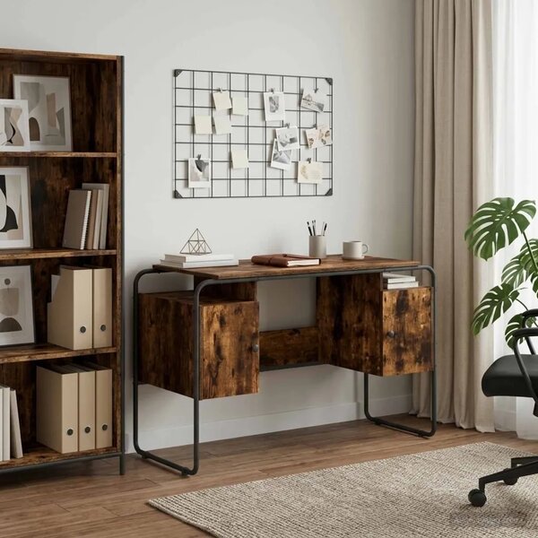 Stol s pohranom Dimljeni hrast 120 x 50 5 x 75 5 cm - Dimljeni hrast