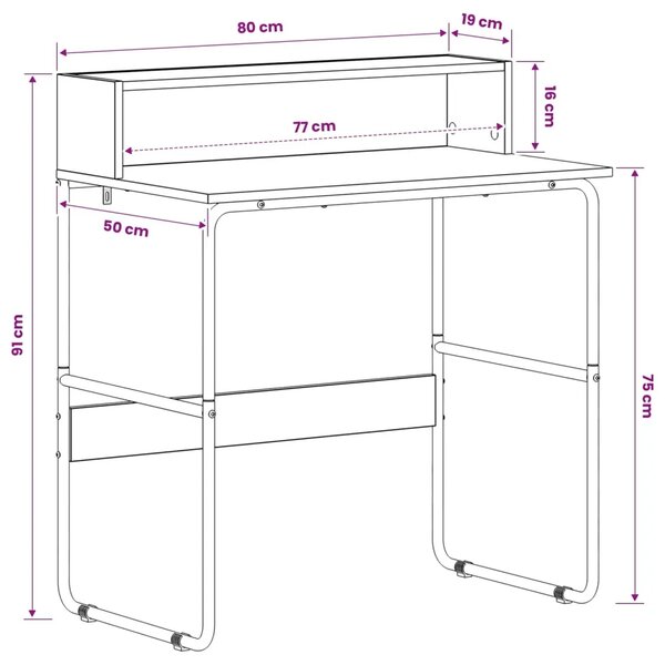 Stol s pohranom Hrast artisan 80 x 50 x 91 cm - Hrast artisan 80 x 50 x 91 cm