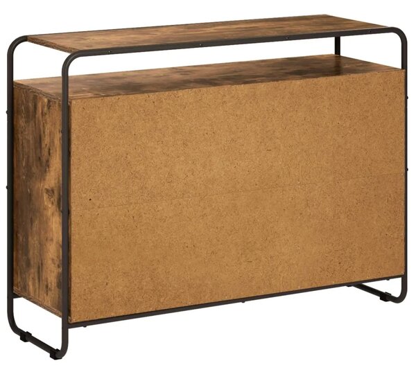 Komoda Dimljeni hrast 102 x 35 x 75 cm Konstruirano drvo - Dimljeni hrast 102 x 35 x 75 cm