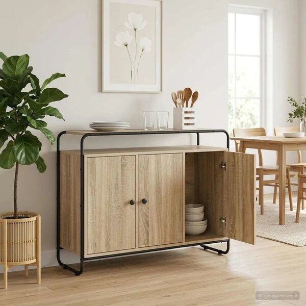 Komoda Hrast sonoma 102 x 35 x 75 cm Konstruirano drvo - Hrast sonoma 102 x 35 x 75 cm