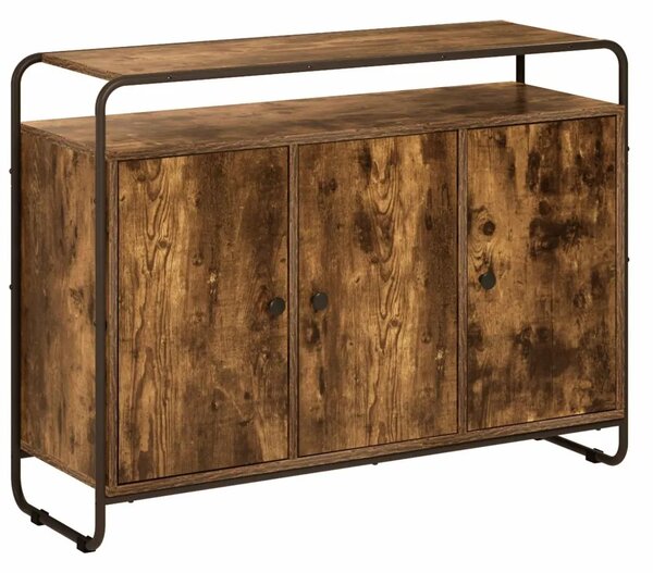 Komoda Dimljeni hrast 102 x 35 x 75 cm Konstruirano drvo - Dimljeni hrast 102 x 35 x 75 cm