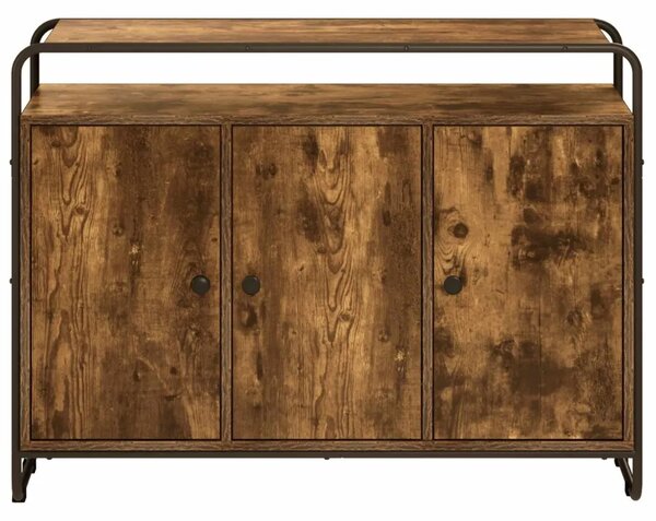 Komoda Dimljeni hrast 102 x 35 x 75 cm Konstruirano drvo - Dimljeni hrast 102 x 35 x 75 cm