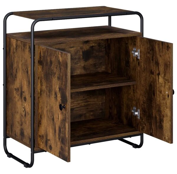 Komoda Dimljeni hrast 68 x 35 x 75 cm Konstruirano drvo - Dimljeni hrast 68 x 35 x 75 cm