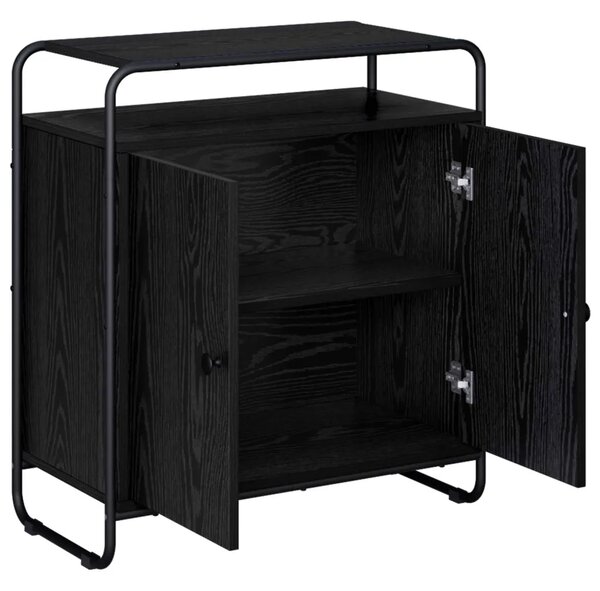 Komoda Crni hrast 68 x 35 x 75 cm Konstruirano drvo - Crni hrast 68 x 35 x 75 cm